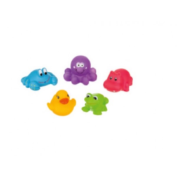 Bath toys (5 pcs.) Akuku A0363-MAZUĻIEM (~0-5 gadi)-bebis.lv