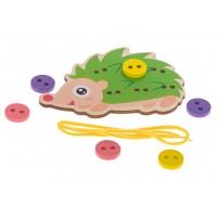 Деревянный ёжик-шитьё пуговиц KX5697