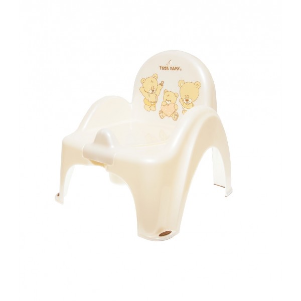 Podiņš-krēsliņš BEAR white pearl Tega Baby MS-012-Bērna tualete-bebis.lv