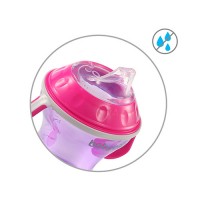 Krūze ar mīksto uzgali 180 ml BabyOno 1456/02 pink