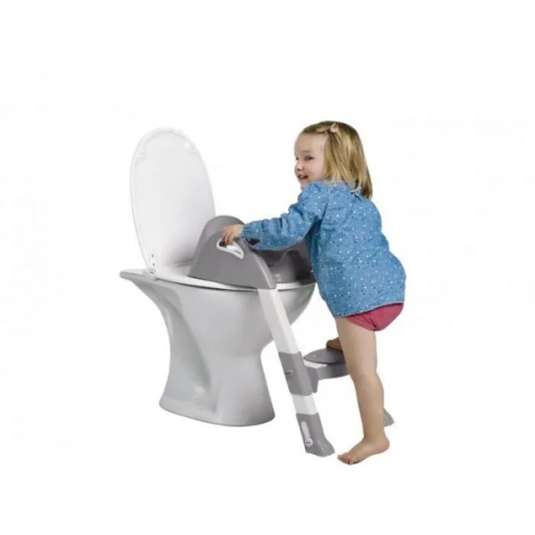 Редуктор сиденья унитаза со ступенькой Thermobaby 25290 grey-туалет ребёнка-bebis.lv