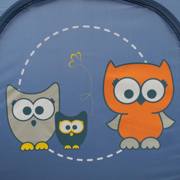 Ceļojumu gulta OWL navy blue BabyMix 44897-Bērnu mēbeles-bebis.lv