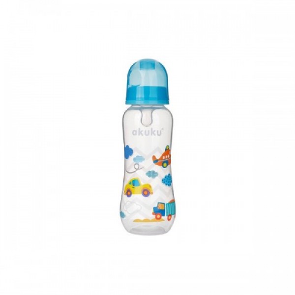 Бутылка стандартная 250ml AKUKU A0105 blue-бутылочки и аксессуары-bebis.lv