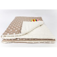 Sedziņa divpusēja MINKY Dots beige-ecru 75х100 cm