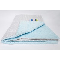 Sedziņa divpusēja MINKY Dots grey-blue 75х100 cm Ankras