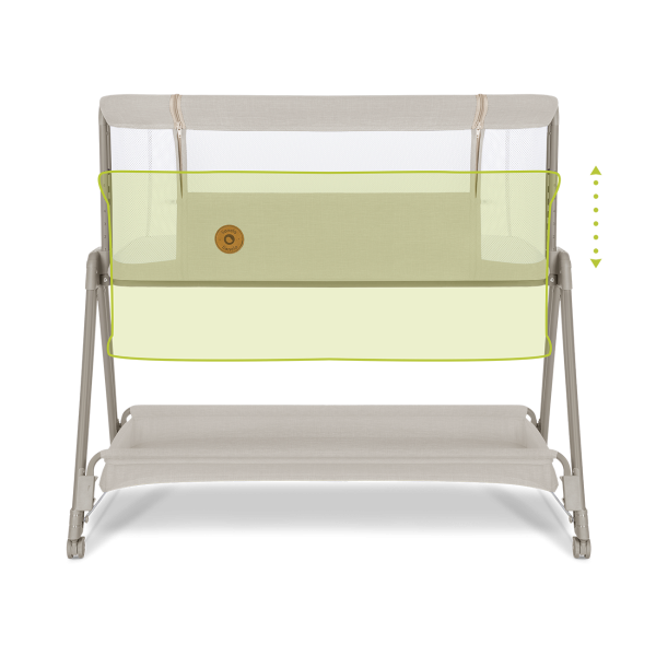 Daudzfunkcionālā gulta  LUNA 2in1 beige sand Lionelo-Bērnu mēbeles-bebis.lv