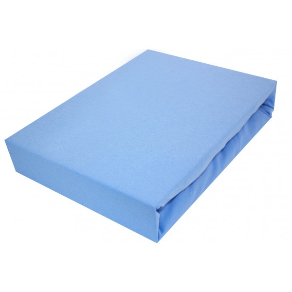 Простыня трикотажная с резинкой BLUE 140x70 cm (8035) Простыня трикотажная с резинкой BLUE 140x70 cm (8035)-Постельные принадлежности-bebis.lv