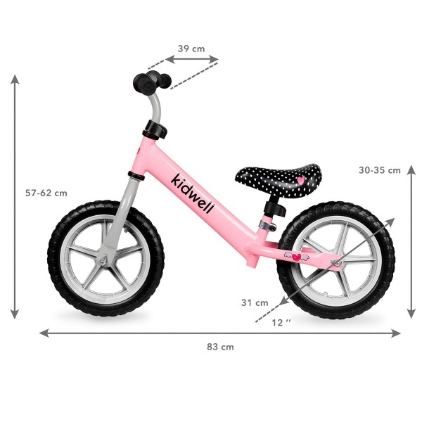 Balansa ritenis REBEL PINK Kidwell Balansa ritenis REBEL PINK Kidwell-BĒRNU TRANSPORTS-bebis.lv