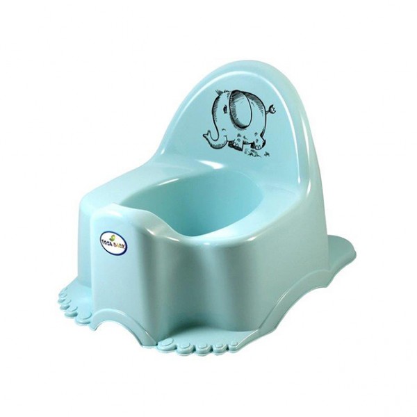 Горшок музыкальный ECO ELEPHANT turquoise PO-057-туалет ребёнка-bebis.lv