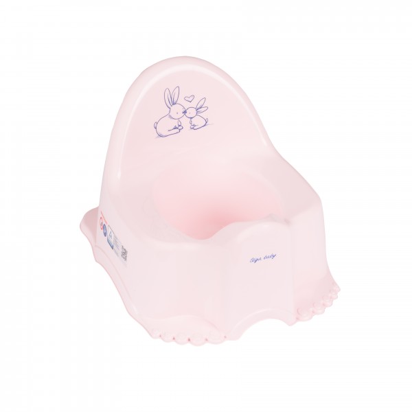 Детский горшок ECO RABBITS light pink KR-007-104-туалет ребёнка-bebis.lv