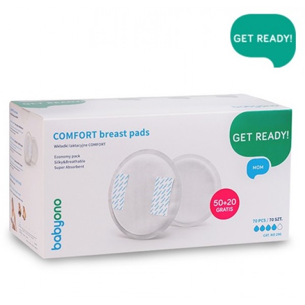 Вкладыши в бюстгалтер COMFORT  70 шт. (296)-ТОВАРЫ ДЛЯ МАМЫ-bebis.lv