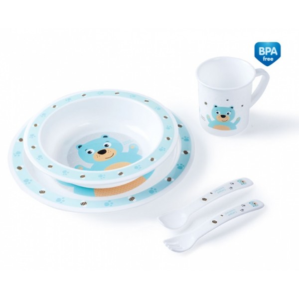Набор пластмассовой посуды TURKUS BEAR 4/401-Кормление ребёнка-bebis.lv