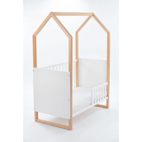 Кровать-домик LITTLE HOUSE (с дополнительным бортиком)-Детская мебель-bebis.lv