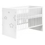 Кровать TINO STARS белая (white)-Детская мебель-bebis.lv