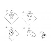 Autiņš marles balts 70x80 cm  (4044)