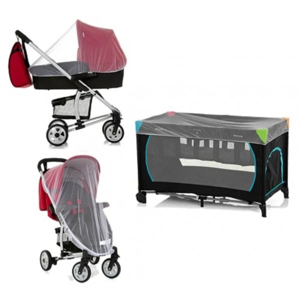 Москитная сетка XXL для коляски/складной кроватки (белая) PROBABY--bebis.lv