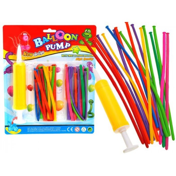 Baloni modelēšanai 15 gab. + pumpis ZA1546 Baloni modelēšanai 15 gab. + pumpis ZA1546-ROTAĻLIETAS-bebis.lv