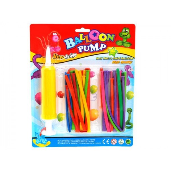 Baloni modelēšanai 15 gab. + pumpis ZA1546 Baloni modelēšanai 15 gab. + pumpis ZA1546-ROTAĻLIETAS-bebis.lv