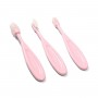 Комплект зубных щеточек  3 ступени  Babyono 550/01 pink-Средства по уходу-bebis.lv