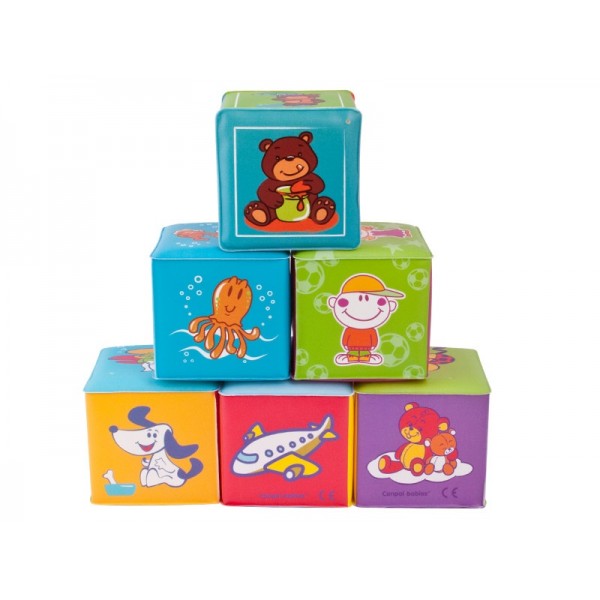 Soft cubes CANPOL 817 - 6 pcs.-MAZUĻIEM (~0-5 gadi)-bebis.lv
