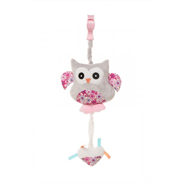 Muzikālā rotaļlieta OWL pink  OP01-MAZUĻIEM (~0-5 gadi)-bebis.lv