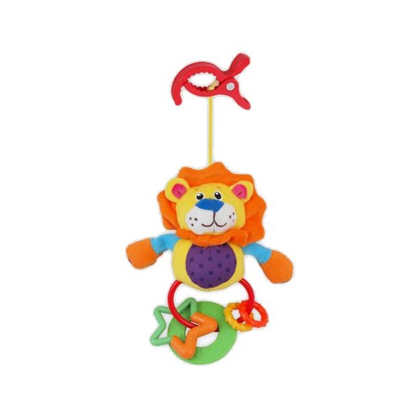 Plīša rotaļlieta ar klipsi LION BabyMix 14316-ROTAĻLIETAS-bebis.lv