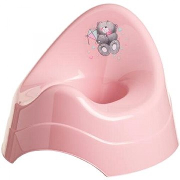 Детский горшок BEAR pink Maltex 08390-туалет ребёнка-bebis.lv