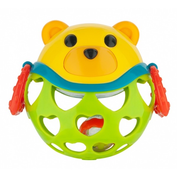 Rotaļlieta ar grabuli BEAR 79/101 green-Rotaļlietas-bebis.lv