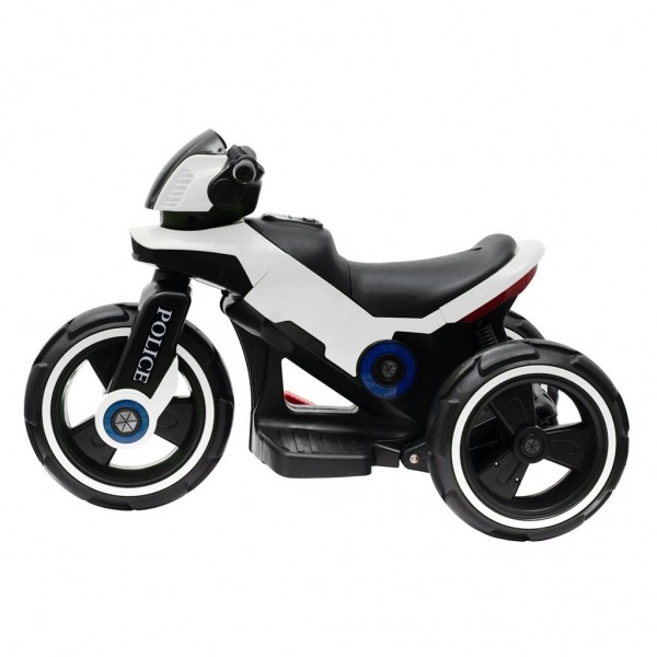 Baby Mix POLICE elektriskais motocikls, balts--bebis.lv