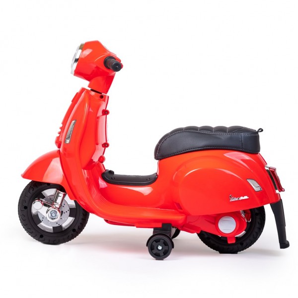 Baby Mix elektriskais motocikls Vespa sarkans--bebis.lv