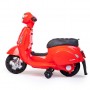 Baby Mix elektriskais motocikls Vespa sarkans--bebis.lv