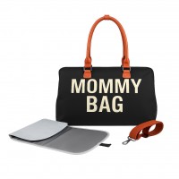 Māmiņas soma melna MOMMY BAG