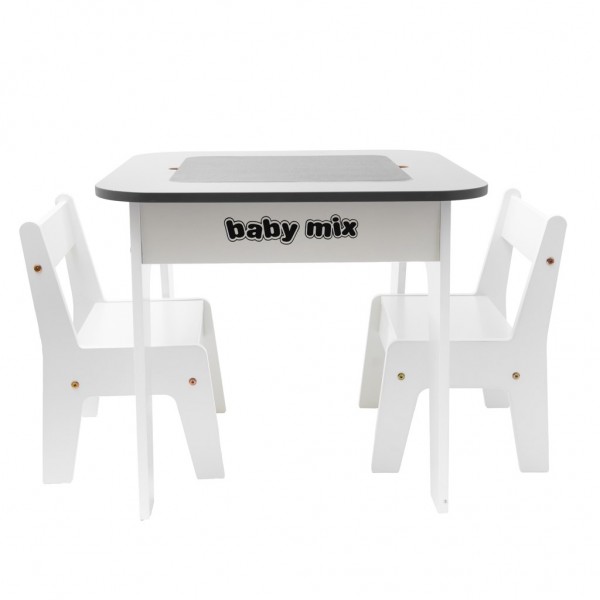 Детский стол и стул Baby mix Leaf Grey--bebis.lv