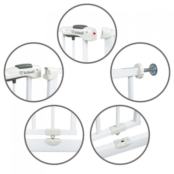 Aizsargvārti GUARDA white (75-104 cm)-Bērnu mēbeles-bebis.lv