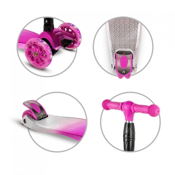 Skrejritenis VENTO PINK-SILVER-Bērnu transportlīdzekļi-bebis.lv