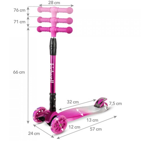 Skrejritenis VENTO PINK-SILVER-Bērnu transportlīdzekļi-bebis.lv