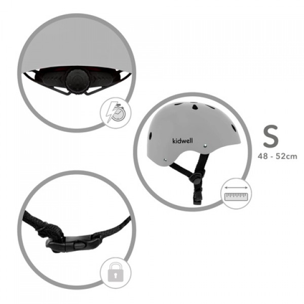 Aizsargķivere ORIX II (S) grey mat Kidwell-Bērnu transportlīdzekļi-bebis.lv