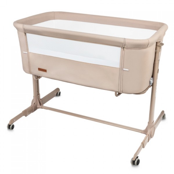 NALI beige 2-in-1 folding crib: side or separate-Bērnu mēbeles-bebis.lv