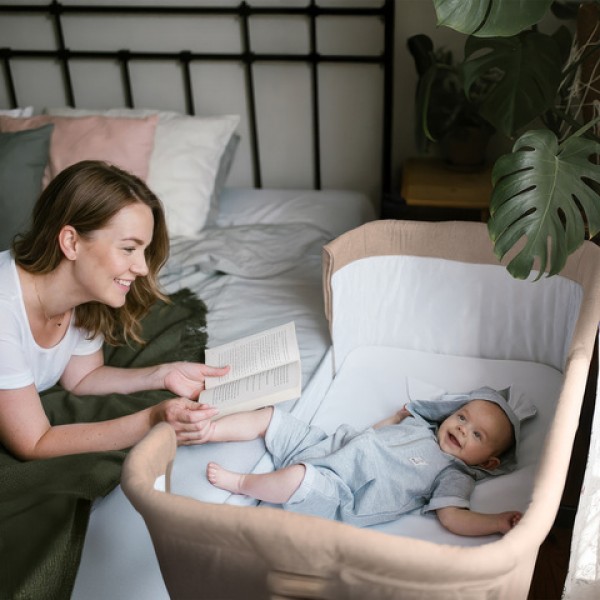 Saliekamā gulta 2-in1 NALI grey: sānu gultiņa vai brīvi stāvošā-Bērnu mēbeles-bebis.lv