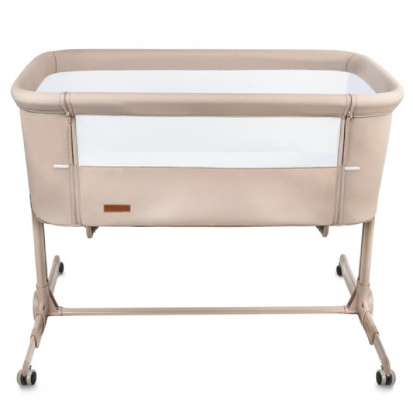 NALI beige 2-in-1 folding crib: side or separate-Bērnu mēbeles-bebis.lv