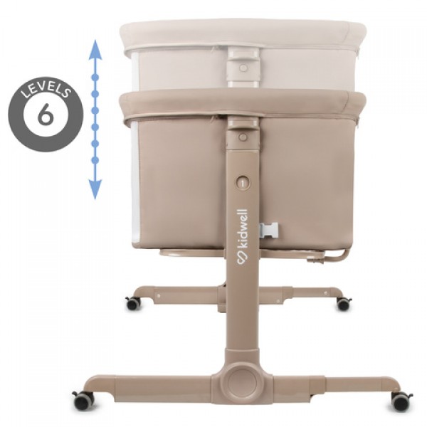 NALI beige 2-in-1 folding crib: side or separate-Bērnu mēbeles-bebis.lv