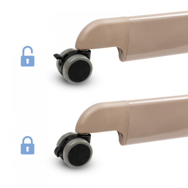 NALI beige 2-in-1 folding crib: side or separate-Bērnu mēbeles-bebis.lv