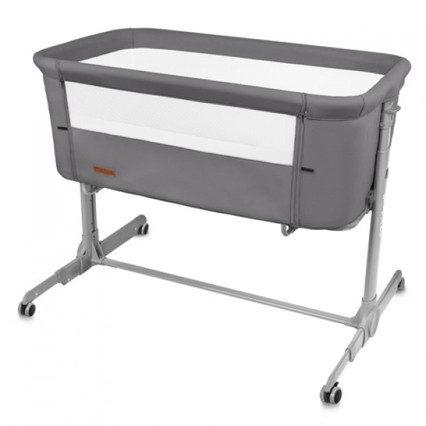 Saliekamā gulta 2-in1 NALI grey: sānu gultiņa vai brīvi stāvošā-Bērnu mēbeles-bebis.lv