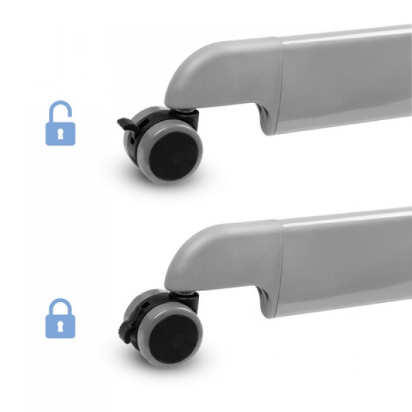 Saliekamā gulta 2-in1 NALI grey: sānu gultiņa vai brīvi stāvošā-Bērnu mēbeles-bebis.lv