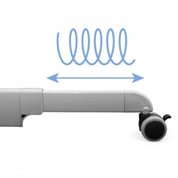 Saliekamā gulta 2-in1 NALI grey: sānu gultiņa vai brīvi stāvošā-Bērnu mēbeles-bebis.lv