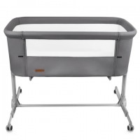 Saliekamā gulta 2-in1 NALI grey: sānu gultiņa vai brīvi stāvošā