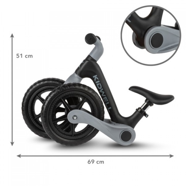 Salokamais balansa ritenis FLEX black-Bērnu transportlīdzekļi-bebis.lv