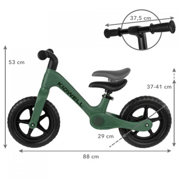 Складной беговел FLEX green-Детский электротранспорт-bebis.lv