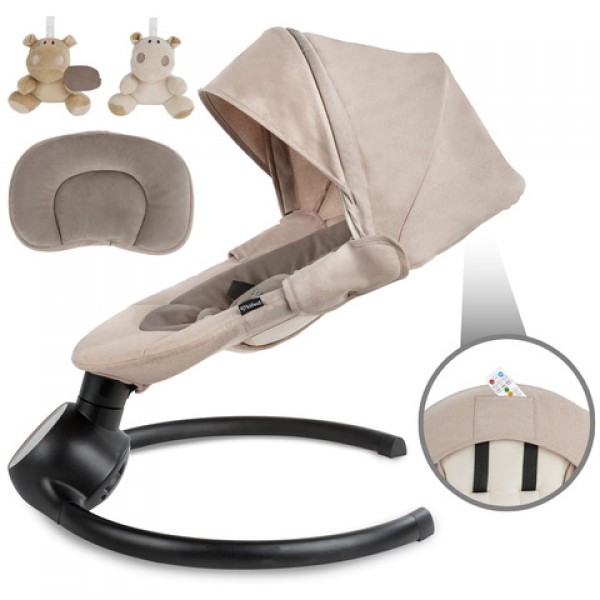 Кресло-качели REVE beige/gold Kidwell-Детская мебель-bebis.lv