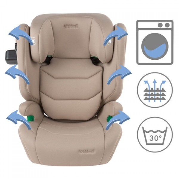 Autosēdeklis Kidwell WESTON black 100-150 cm-Autosēdekļi bērniem-bebis.lv